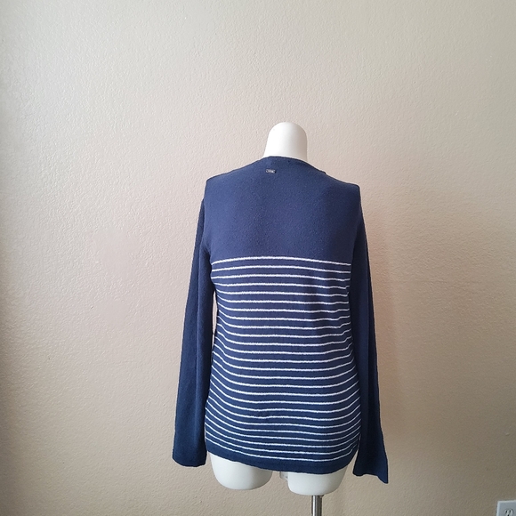 Marciano Striped Pullover Sweater Size L Blue White New - Picture 5 of 10
